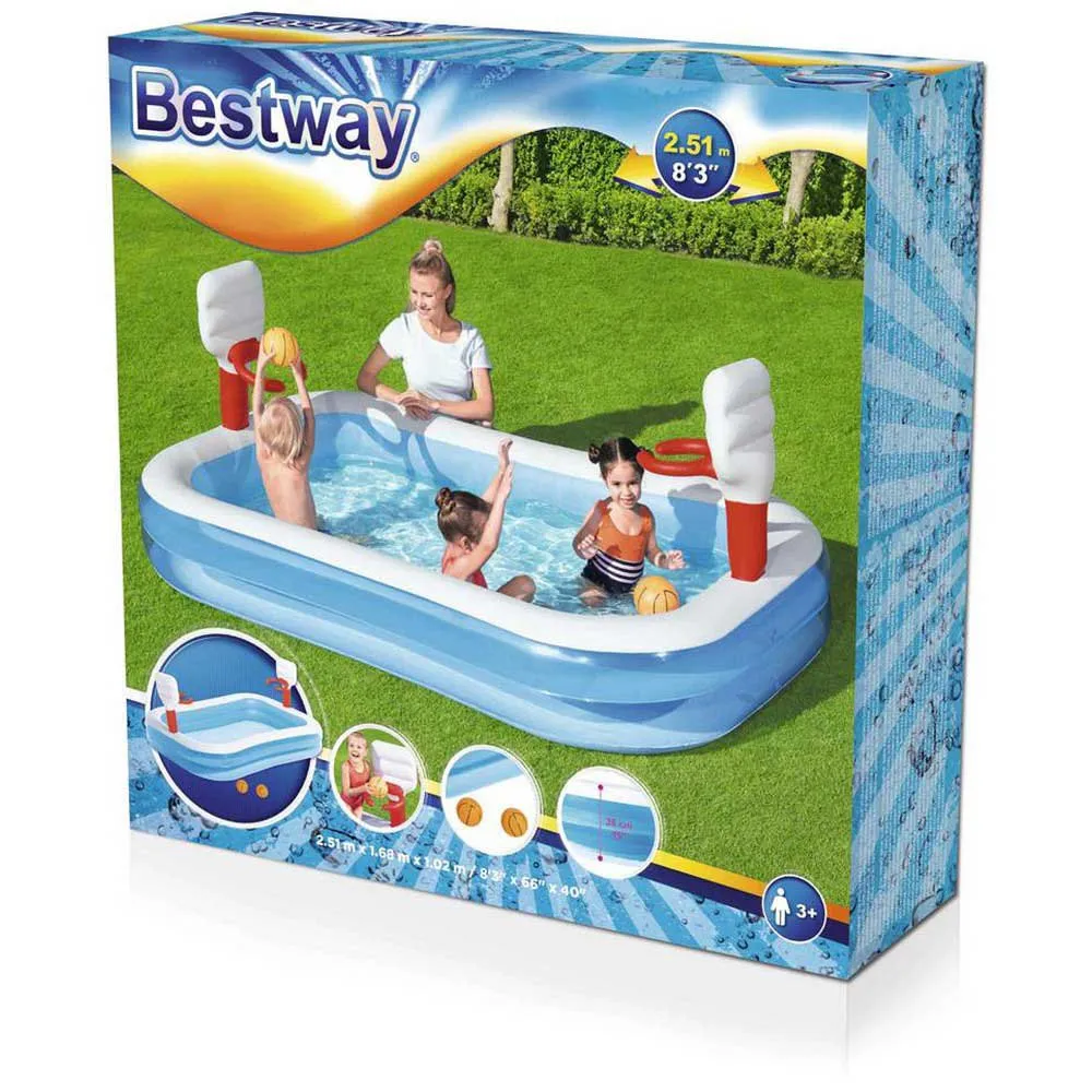 Bestway Piscina Hinchable Rectangular Baloncesto 254x168x102 Cm 4 Bestway Piscina Hinchable Rectangular Baloncesto 254x168x102 Cm - Imagen 2