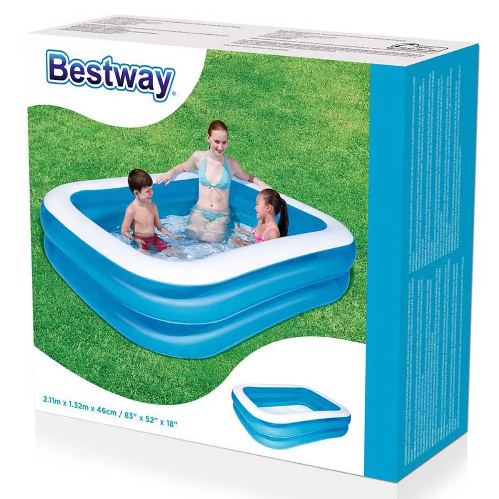 Bestway Piscina Hinchable Rectangular Family 211x132x46 Cm 4 Bestway Piscina Hinchable Rectangular Family 211x132x46 Cm - Imagen 2