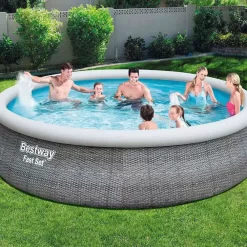 Bestway Piscina Hinchable Redonda Fast Set Rattan 457x107 Cm -Bestway Ventas bestway piscina hinchable redonda fast set rattan 457x107 cm 6