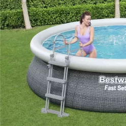 Bestway Piscina Hinchable Redonda Fast Set Rattan 457x107 Cm -Bestway Ventas bestway piscina hinchable redonda fast set rattan 457x107 cm 7
