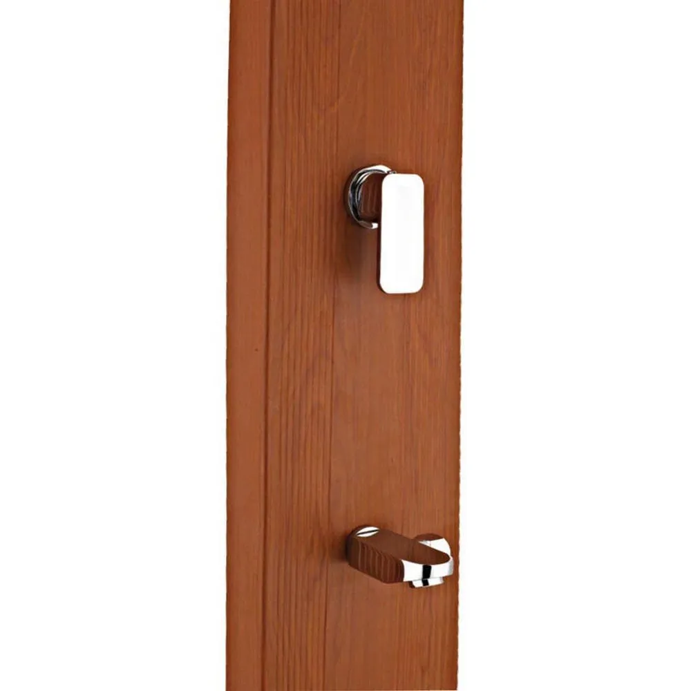 GRE Ducha Solar Cuadrada Aluminio Tipo Madera 5 GRE Ducha Solar Cuadrada Aluminio Tipo Madera - Imagen 3