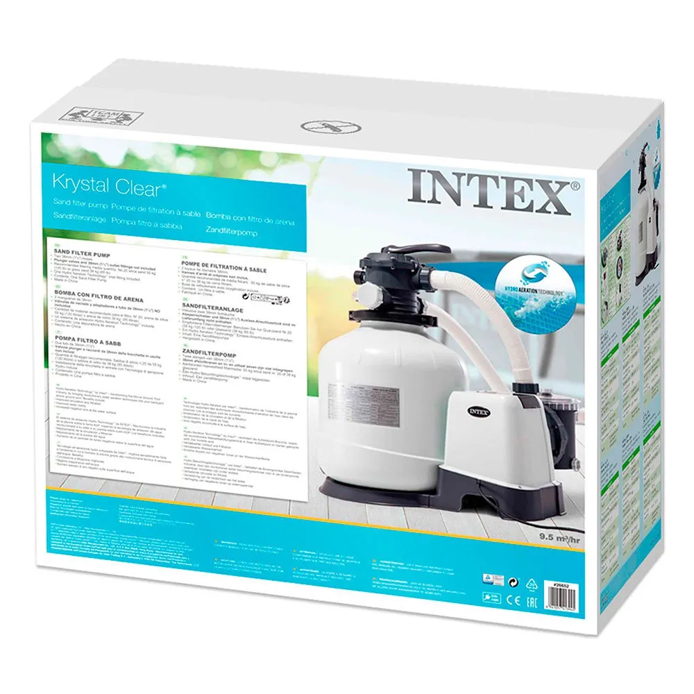 Intex Bomba Filtro Arena Krystal Clear 12.000L/h 6 Intex Bomba Filtro Arena Krystal Clear 12.000L/h - Imagen 4