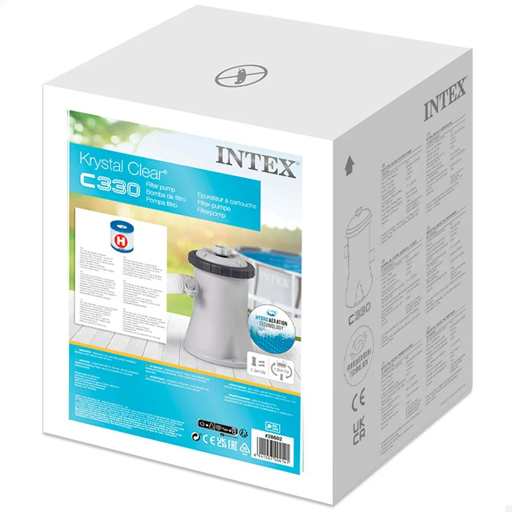 Intex Bomba Filtro Cartucho Krystal Clear 1.250L/h 5 Intex Bomba Filtro Cartucho Krystal Clear 1.250L/h - Imagen 3