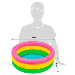 Intex Piscina Bebé Sunset Glow 3 Aros -Bestway Ventas intex piscina bebe sunset glow 3 aros 3