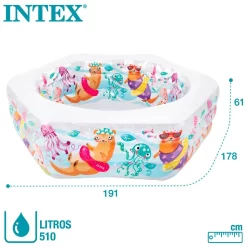 Intex Piscina Hexagonal Ocean Reef -Bestway Ventas intex piscina hexagonal ocean reef 5