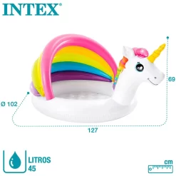 Intex Piscina Unicornio Con Parasol Arco-Iris 127x102x69 Cm -Bestway Ventas intex piscina unicornio con parasol arco iris 127x102x69 cm 5