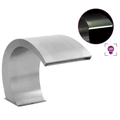 VIDAXL Fuente Cascada De Piscina Con Leds Acero Inoxidable